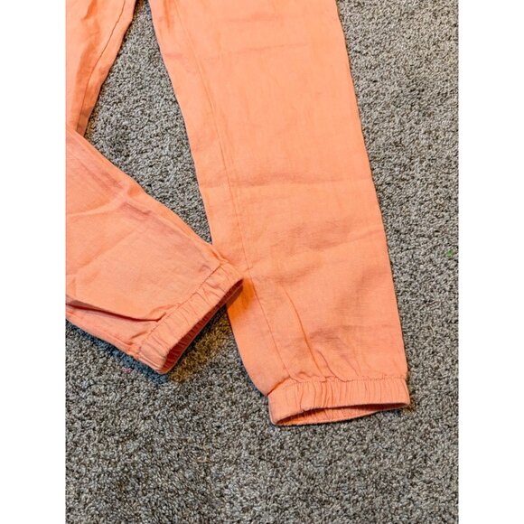 NEW Athleta Cabo 100% Linen Joggers High-Rise Pull-On Cactus Peach Pant 12 Tall - Picture 5 of 12
